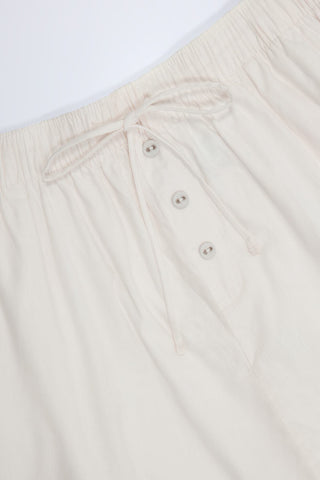 Tie Front Cotton Shorts