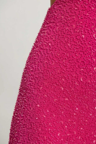 Embellished Cut Out Mesh Mini Dress