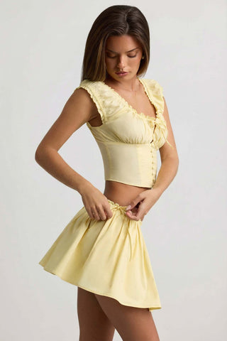 Ruched Corset Top with Sweetheart Neckline