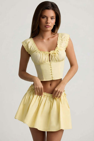 Ruched Corset Top with Sweetheart Neckline