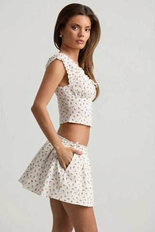 Ruched Corset Top with Sweetheart Neckline