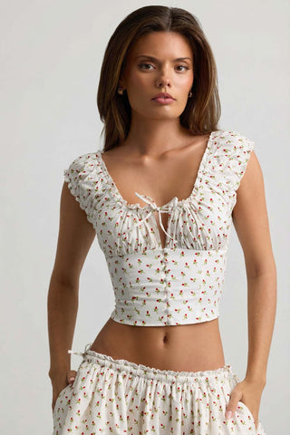 Ruched Corset Top with Sweetheart Neckline