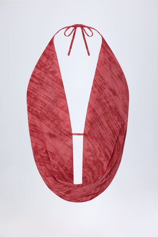 Cowl Neck Backless Crop Top