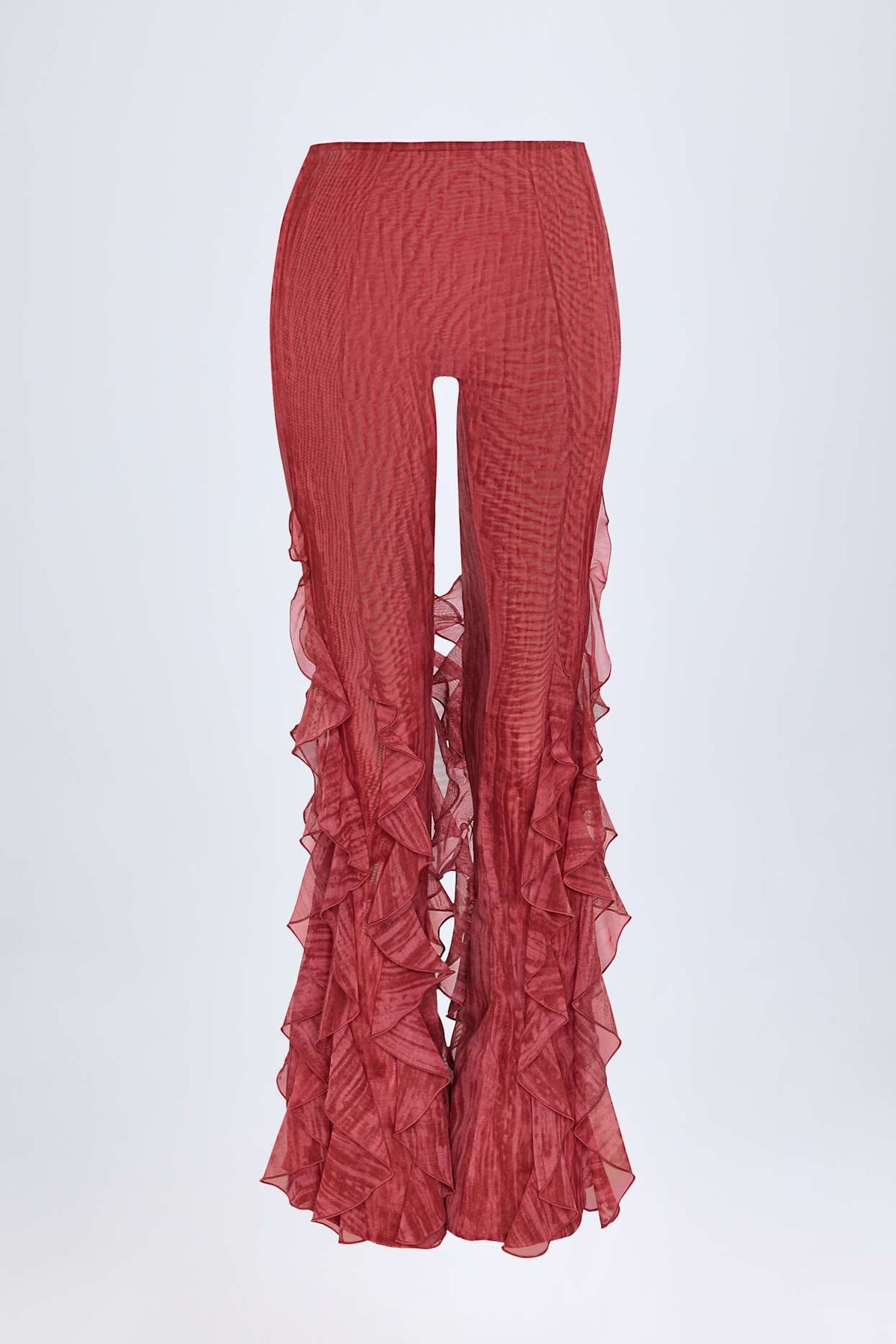 Ruffled Flared Trousers