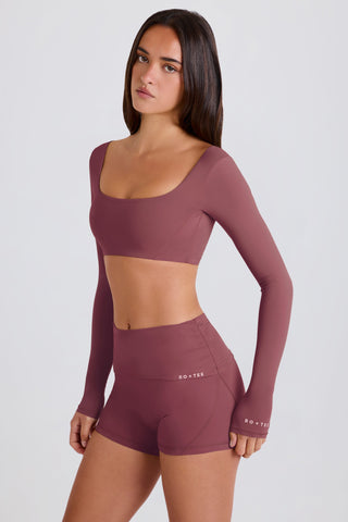 Silky Foldover Yoga Shorts