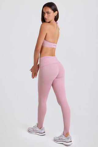 Silky Foldover Stirrup Leggings