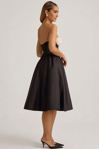 Strapless Corset Midi Dress