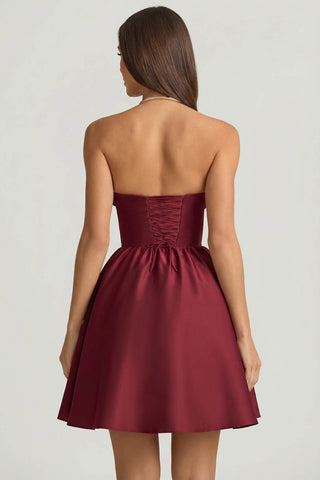 Strapless Corset Midi Dress
