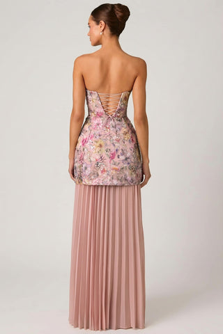 Embellished Convertible Lace Up Gown