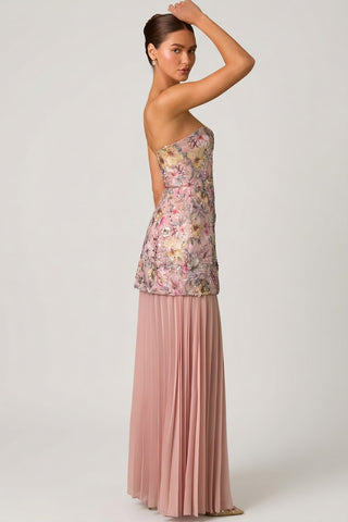 Embellished Convertible Lace Up Gown