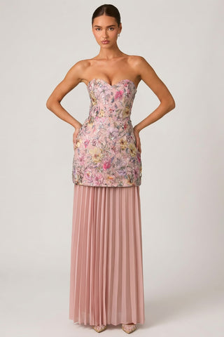 Embellished Convertible Lace Up Gown