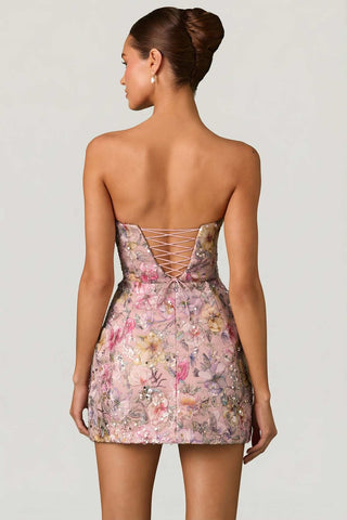 Embellished Convertible Lace Up Gown