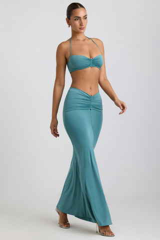 Slinky Jersey Maxi Skirt with Hardware Detail