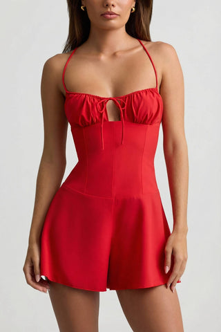 Ruched Backless Playsuit