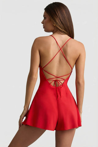 Ruched Backless Playsuit