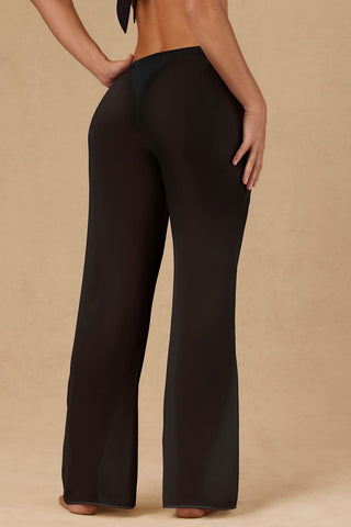 Tie Front Wide Leg Trousers