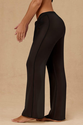 Tie Front Wide Leg Trousers