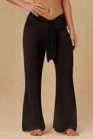 Tie Front Wide Leg Trousers