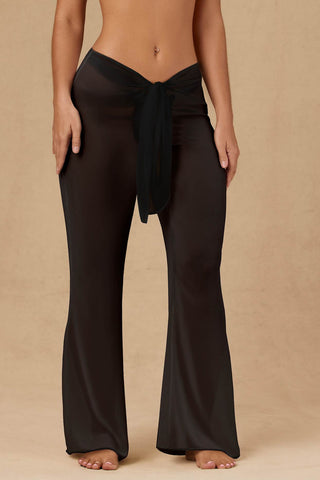 Tie Front Wide Leg Trousers