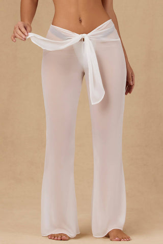 Tie Front Wide Leg Trousers