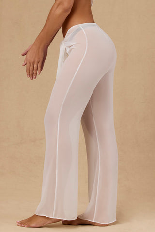 Tie Front Wide Leg Trousers