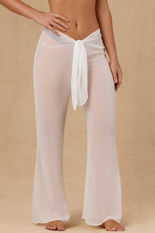 Tie Front Wide Leg Trousers