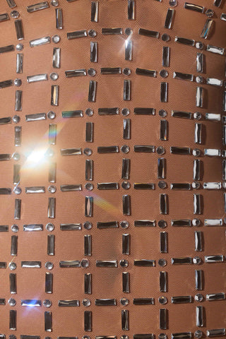 Embellished Cut Out Mini Dress