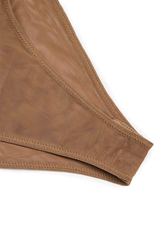 Soft Mesh Bodysuit with Clear Straps