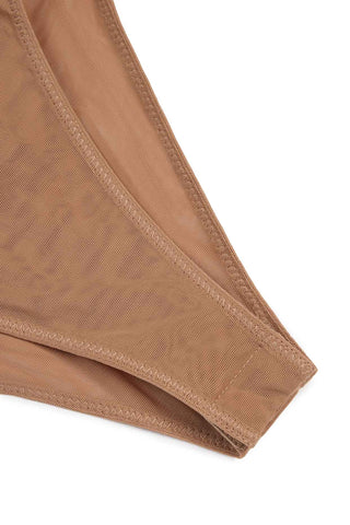 Soft Mesh Bodysuit with Clear Straps