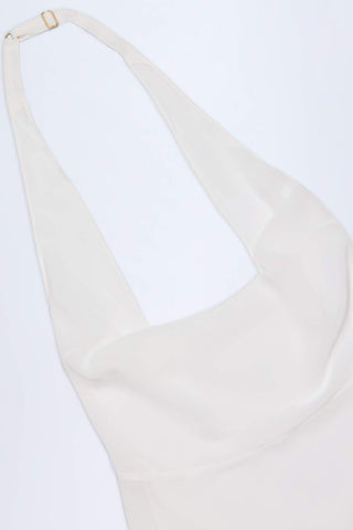 Cowl Neck Backless Mini Dress