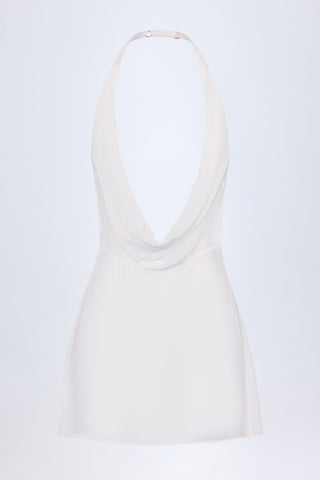 Cowl Neck Backless Mini Dress