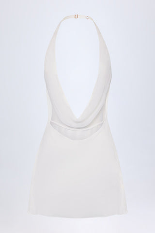 Cowl Neck Backless Mini Dress