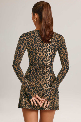 Soft Modal Mini Dress with Tie Cuffs