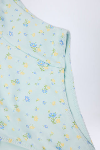 Floral Check Balconette Swimsuit