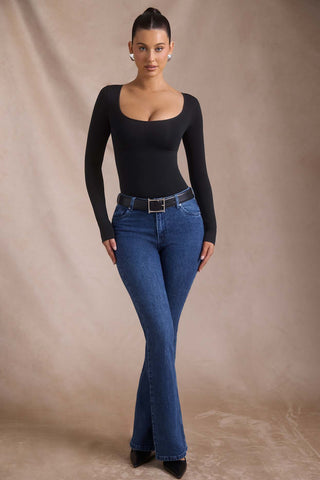 High Rise Flared Denim Jeans