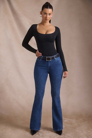 High Rise Flared Denim Jeans