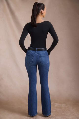 High Rise Flared Denim Jeans