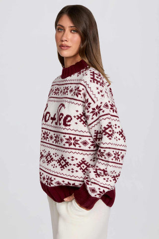 Vintage Lodge Jacquard Knit Sweater