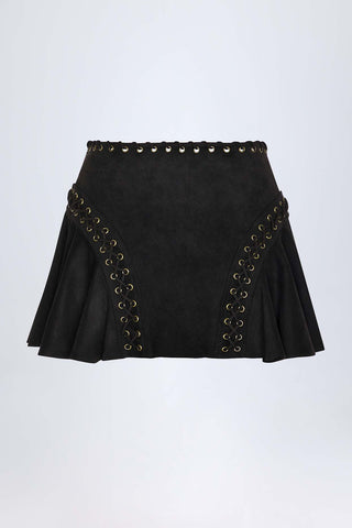 Lace Up Mini Skirt