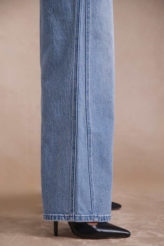Low Rise Wide Leg Denim Jeans