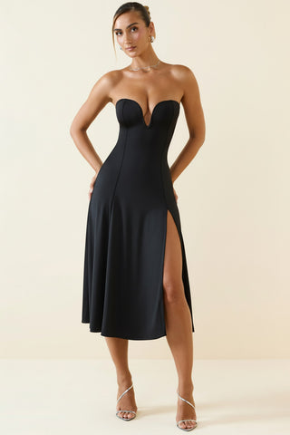 Slinky Bandeau Midi Dress