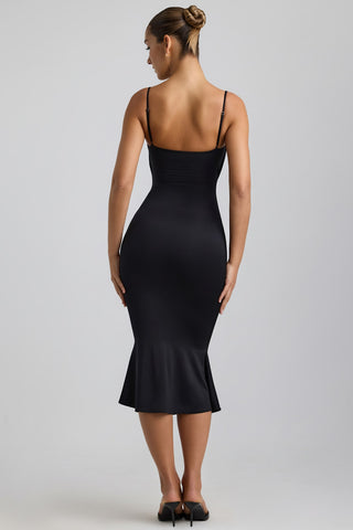 Slinky Jersey Ruched Cut Out Dress