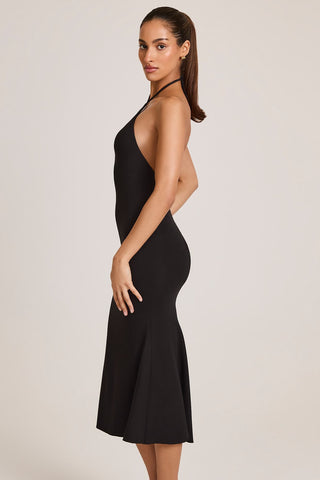 Halterneck Fishtail Midi Dress