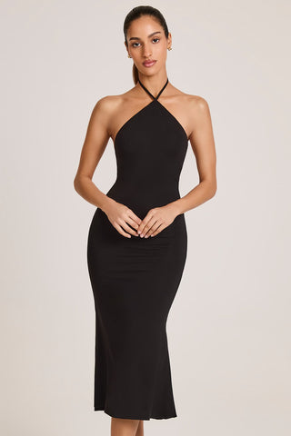Halterneck Fishtail Midi Dress
