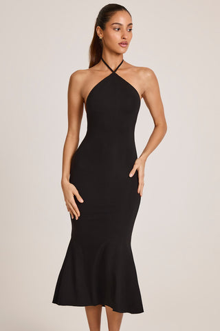 Halterneck Fishtail Midi Dress