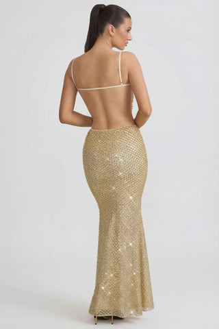 Embellished Cut Out Gown
