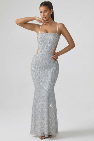 Embellished Cut Out Gown