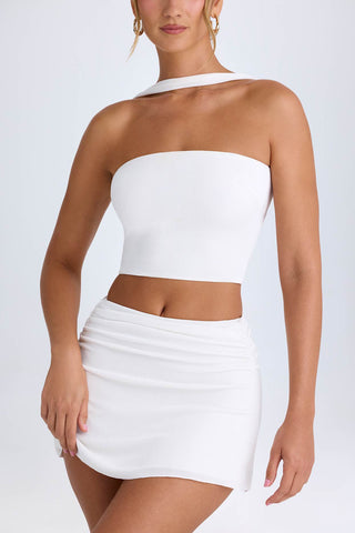 Ruched Waistband Mini Skirt