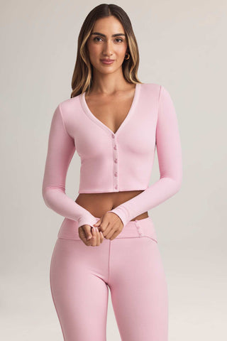 Ribbed Cropped Cardigan