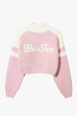 Powder Pink Cropped Knit Jumper